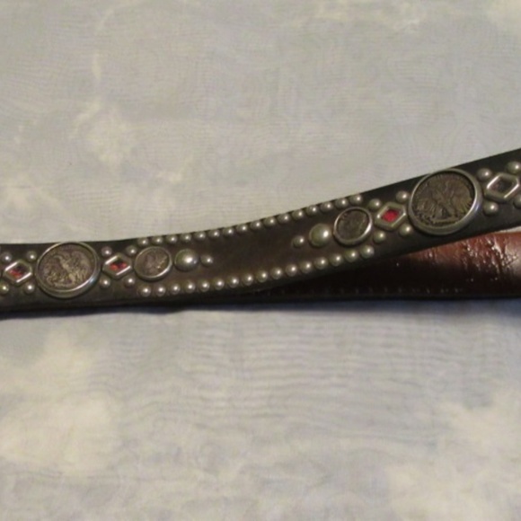 JOHNSON & HELD INDIAN HEAD BUCKLE & LEATHER BELT FINAL CUT*** main image 2